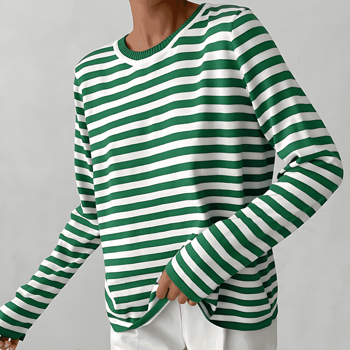 Donna - Maglia a righe - Stile girocollo