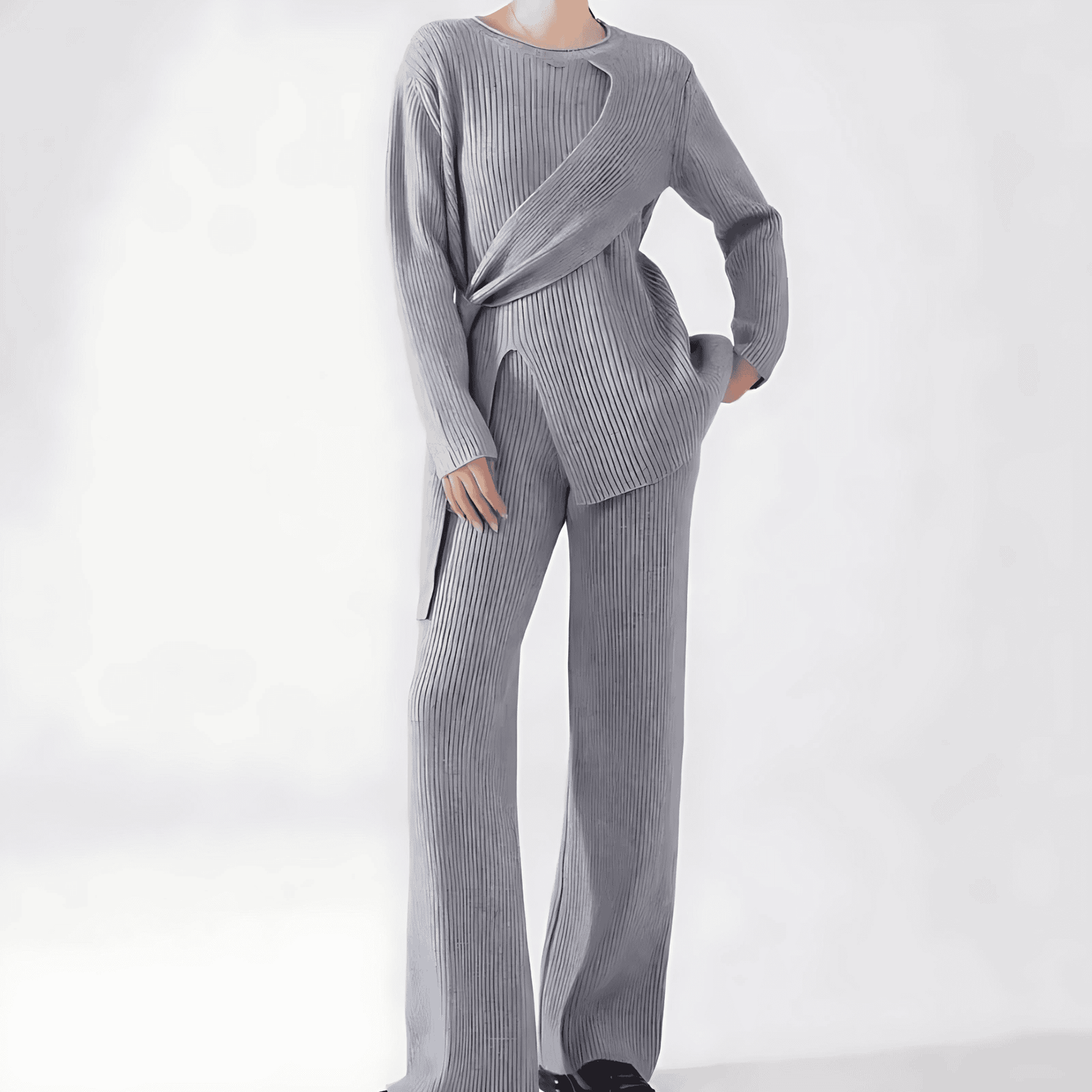 Donna - Set due pezzi in maglia - Maglione e pantaloni morbidi
