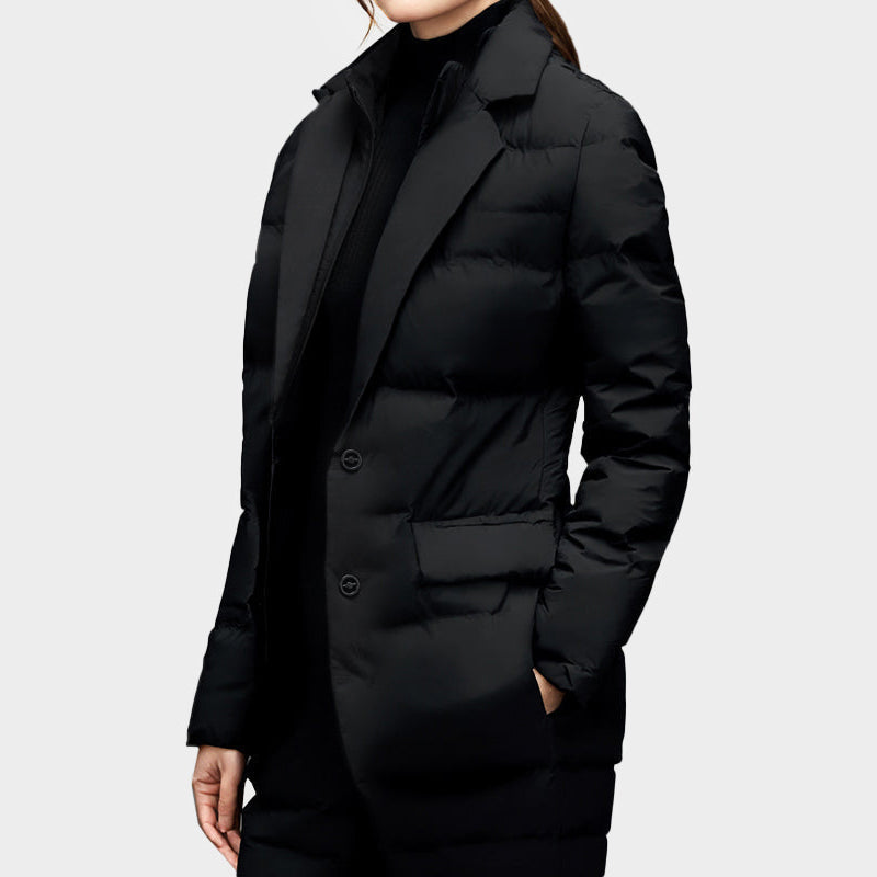 Donna - Giacca blazer imbottita - Risvolto dentellato