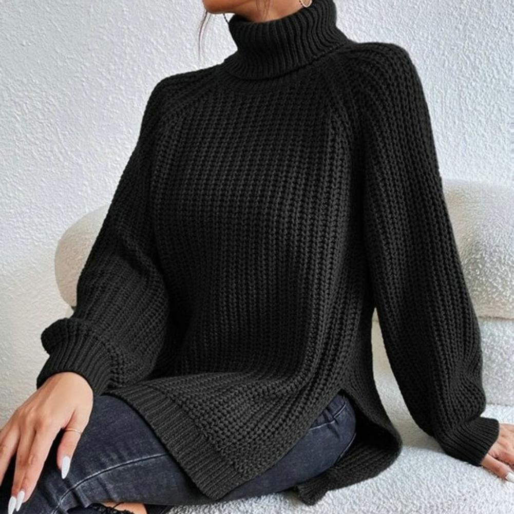 Donna - Accogliente maglione a collo alto - Stile invernale