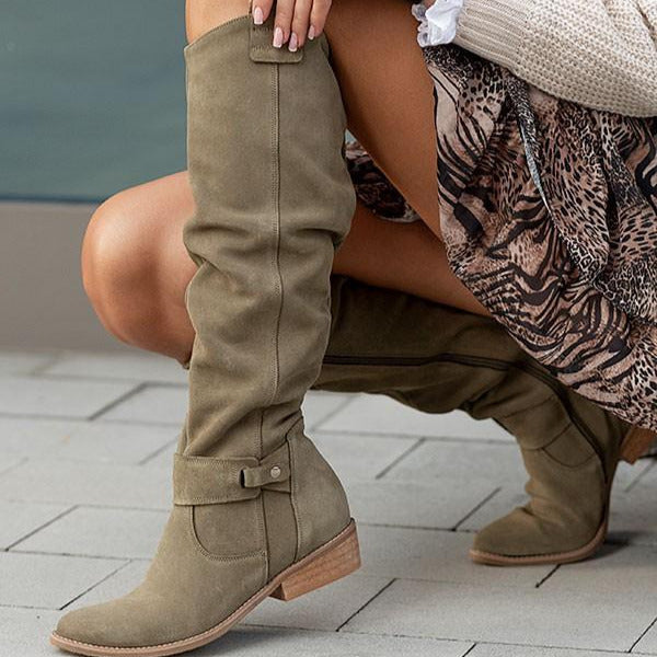 Donna - Stivali al ginocchio - Zip laterale Slouch