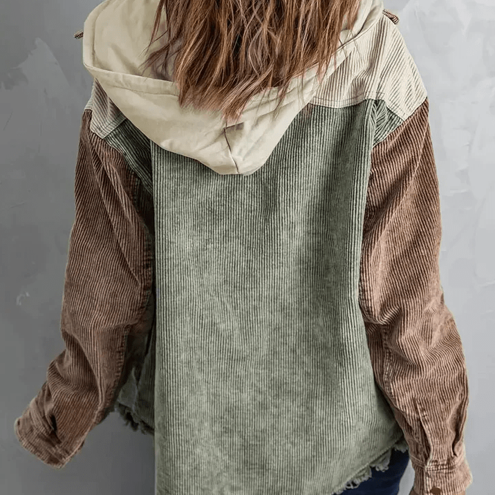 Donna - Giacca con cappuccio e abbottonatura - Vestibilità aderente