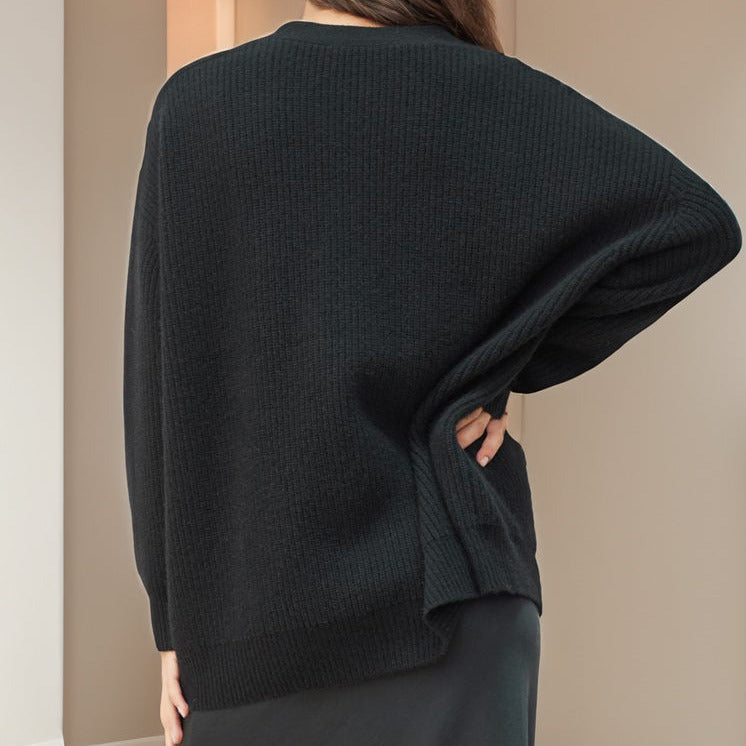 Donna - Accogliente cardigan oversize - Maglia a coste