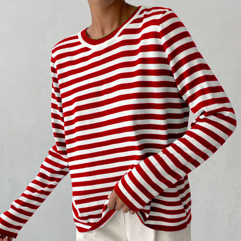 Donna - Maglia a righe - Stile girocollo