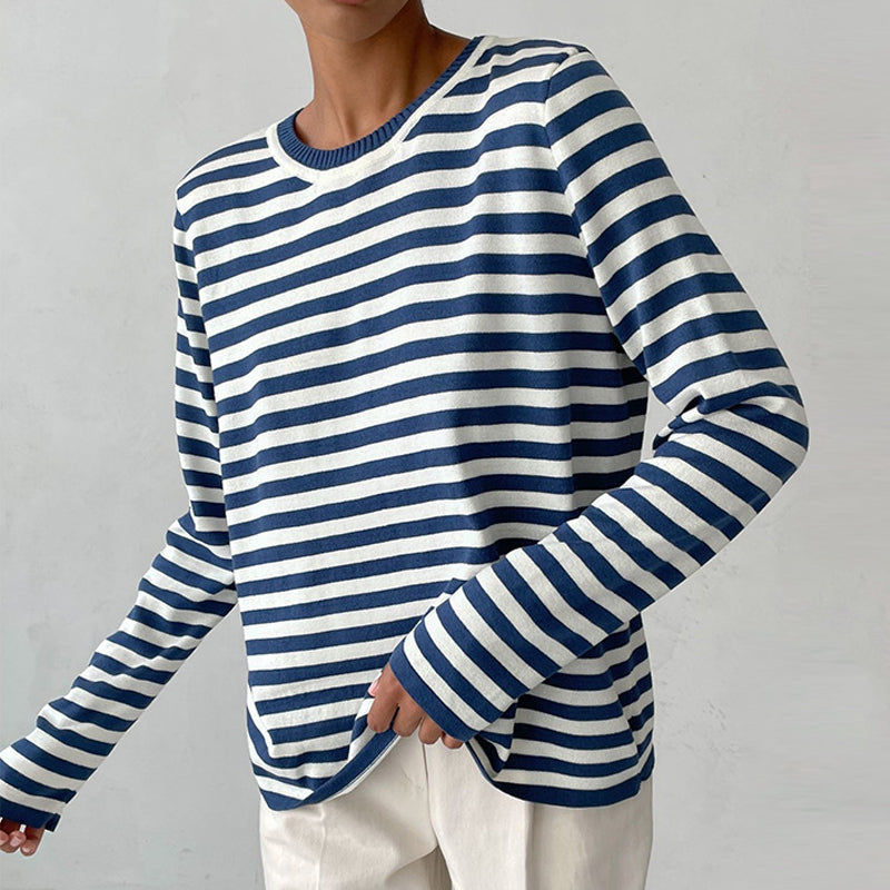 Donna - Maglia a righe - Stile girocollo