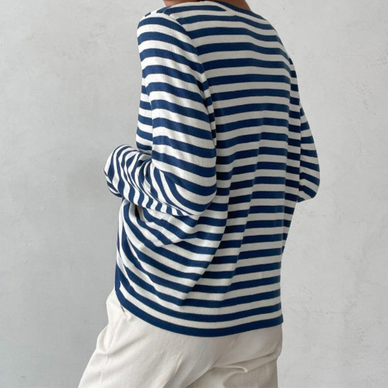 Donna - Maglia a righe - Stile girocollo