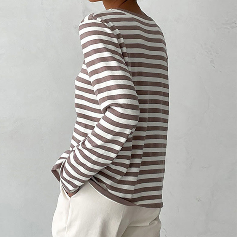 Donna - Maglia a righe - Stile girocollo
