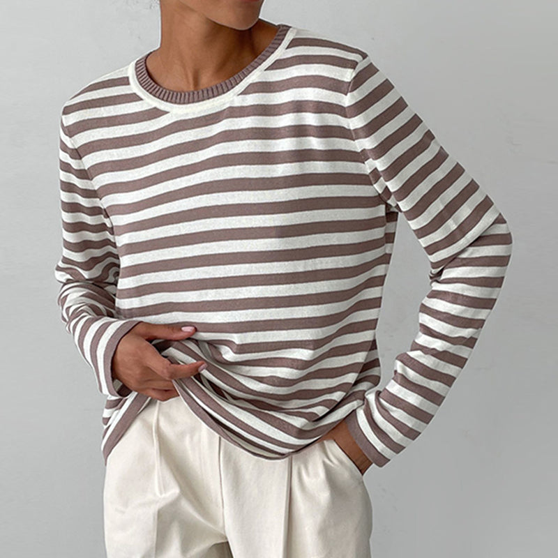 Donna - Maglia a righe - Stile girocollo