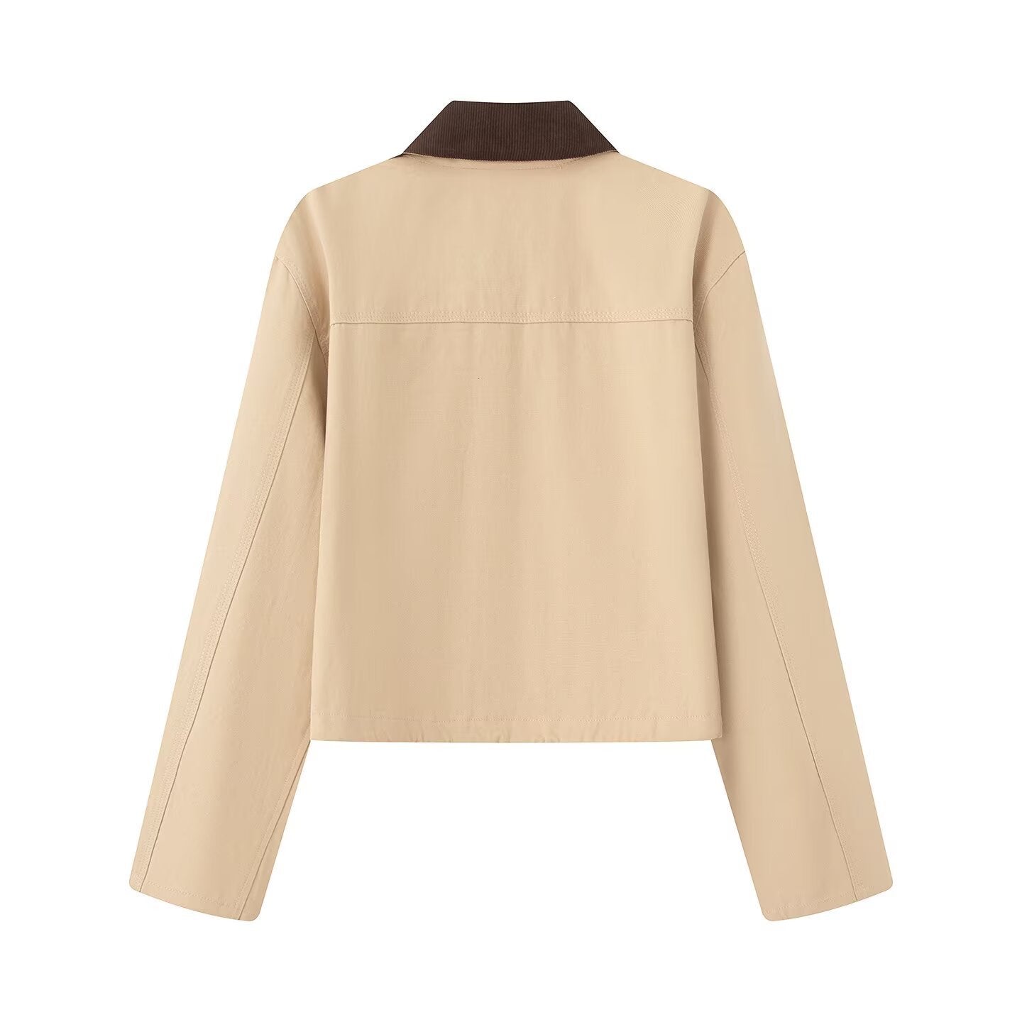 Donna - Giacca casual con colletto e tasche a contrasto