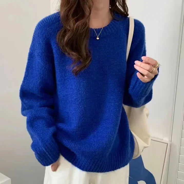 Donna - Accogliente maglia oversize - Collo rotondo