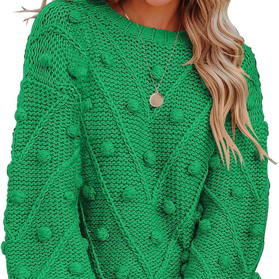 Donna - Maglione lavorato a maglia - Elegante motivo 3D