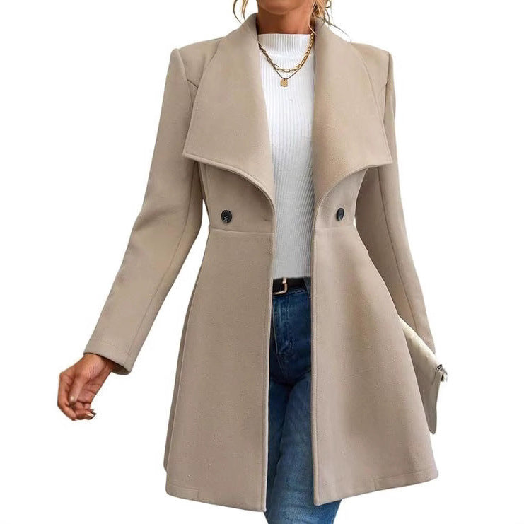 Donna - Giacca di transizione chic con collo ampio