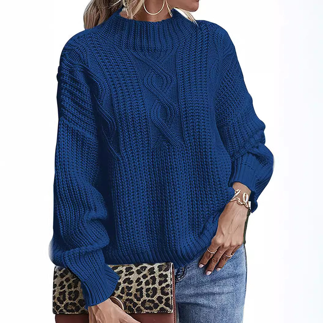 Donna - Elegante maglione in maglia a cavo - Stile moderno
