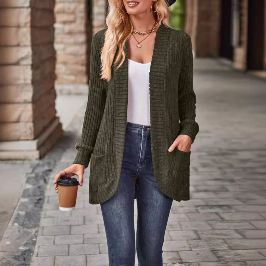 Donna - Cardigan di lusso a maniche lunghe - Maglia morbida