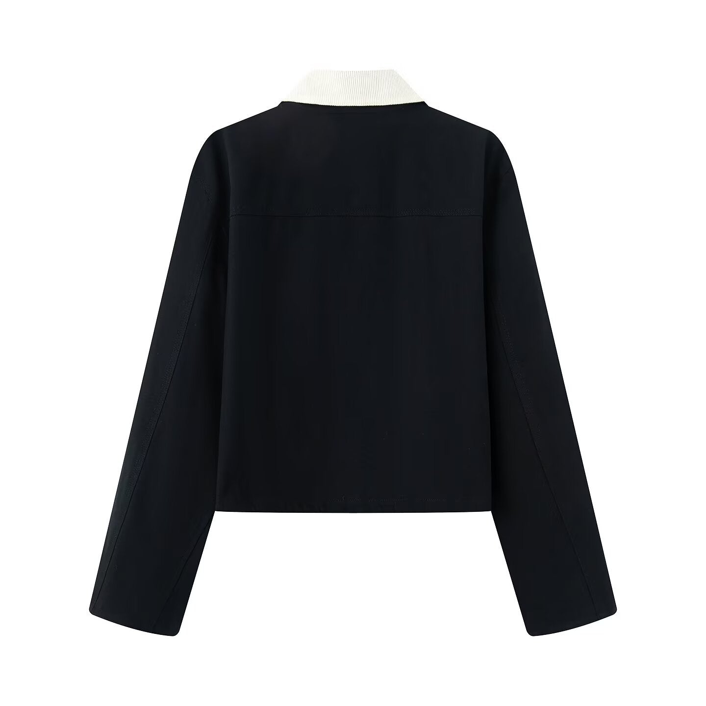 Donna - Giacca casual con colletto e tasche a contrasto