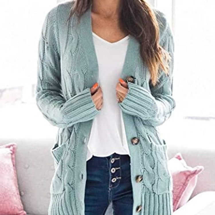 Donna - Cardigan in maglia a coste - Tasche