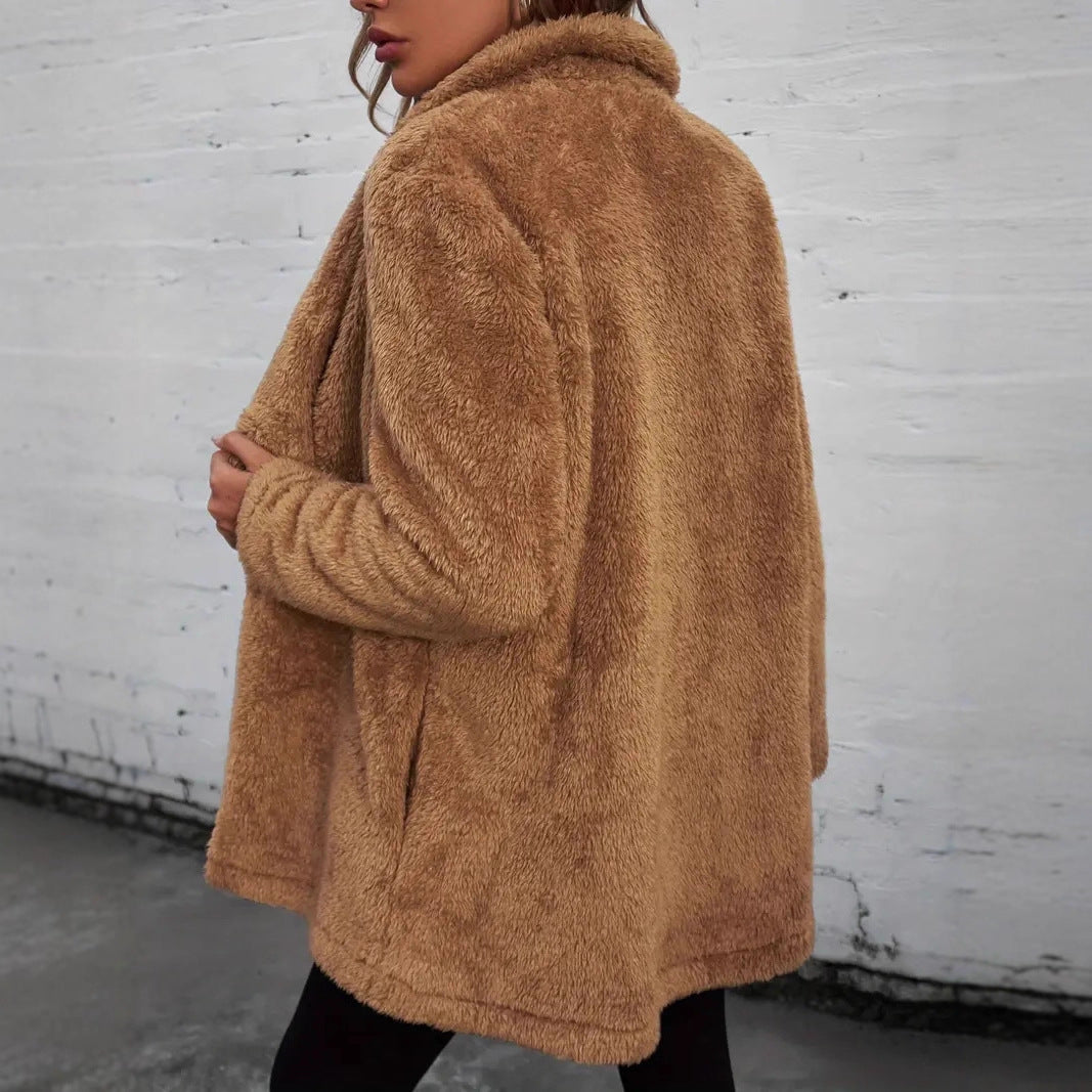 Donna - Morbido cappotto aperto - Morbido cappotto over