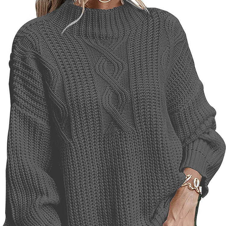 Donna - Elegante maglione in maglia a cavo - Stile moderno