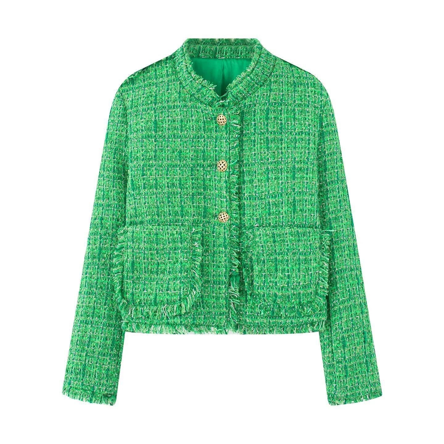Donna - Giacca corta elegante - Tweed strutturato