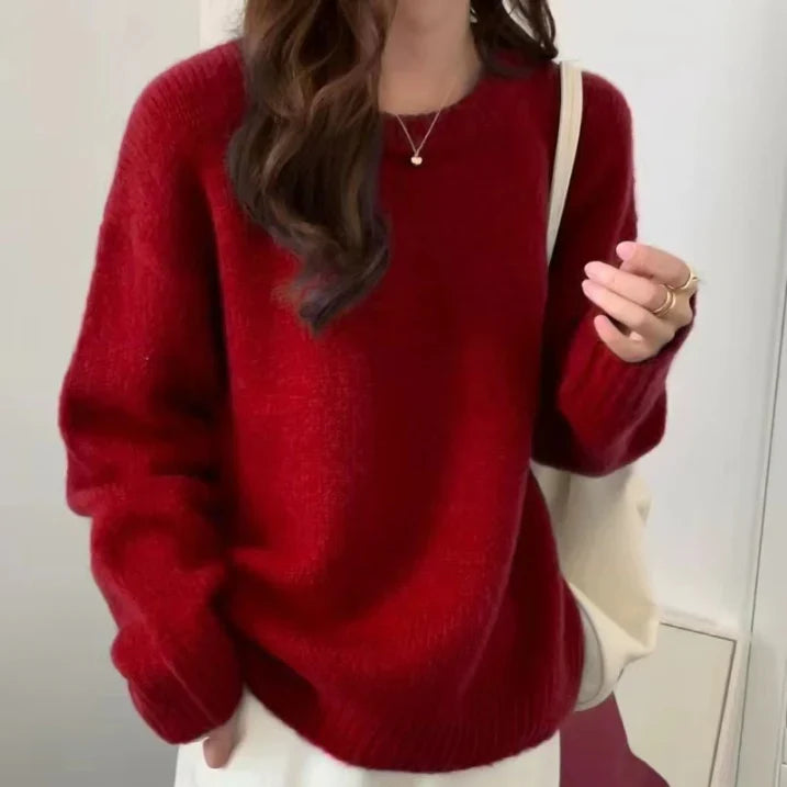 Donna - Accogliente maglia oversize - Collo rotondo