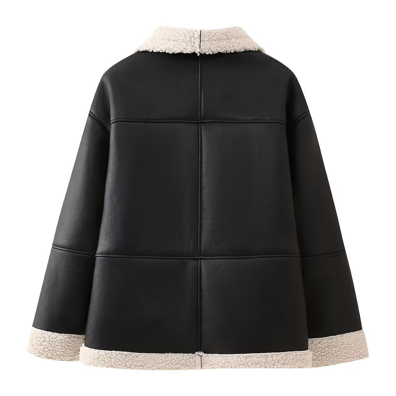 Donna - Giacca in ecopelle con fodera confortevole