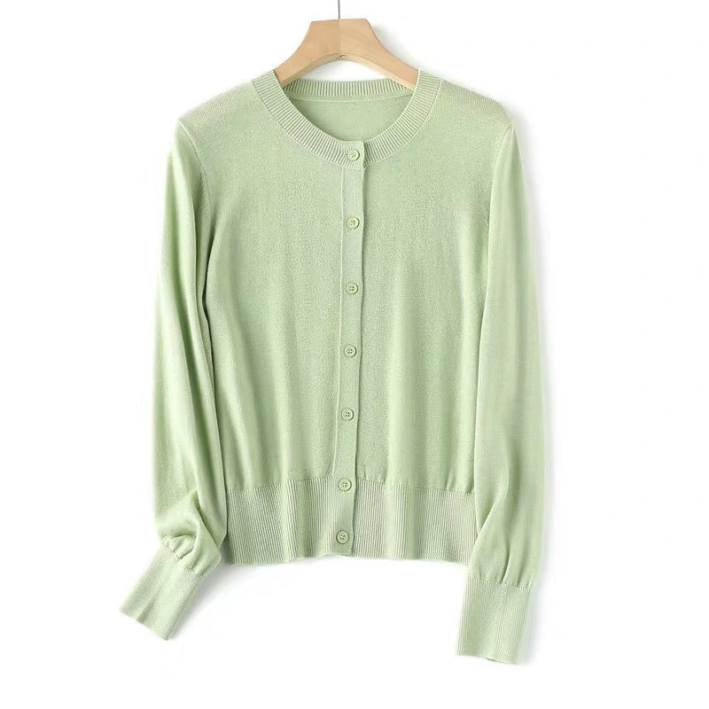 Donna - Cardigan elegante con bottoni sottili