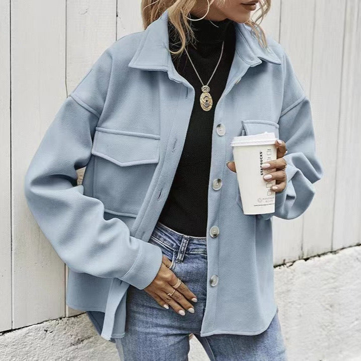 Donna - Giacca oversize con tasche e bottoni