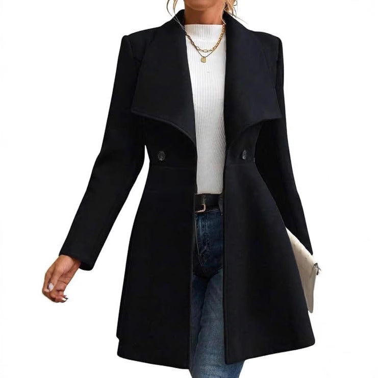 Donna - Giacca di transizione chic con collo ampio
