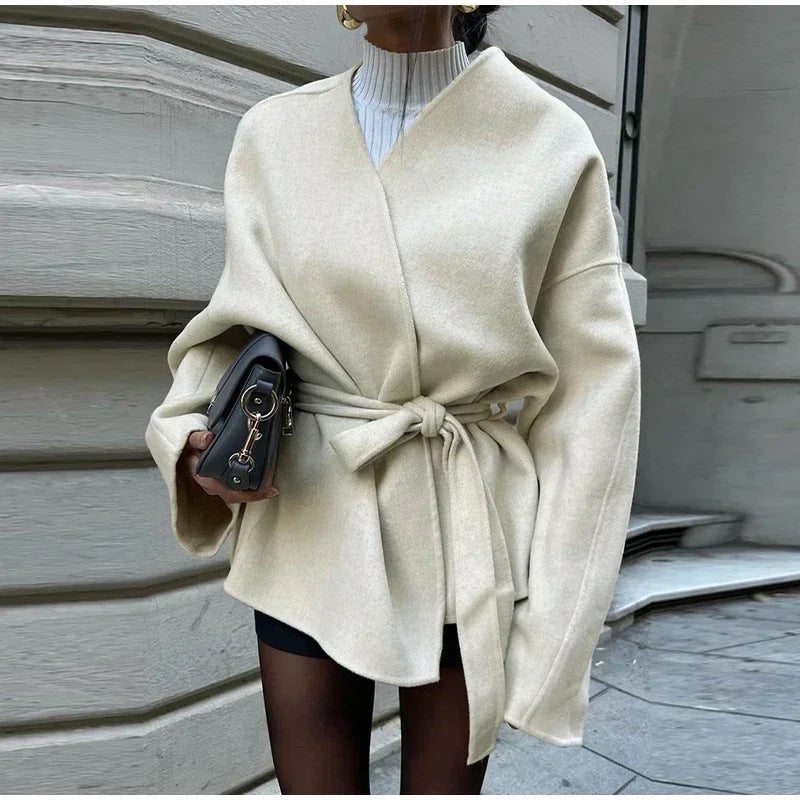Donna - Giacca a portafoglio oversize - Stile maniche larghe