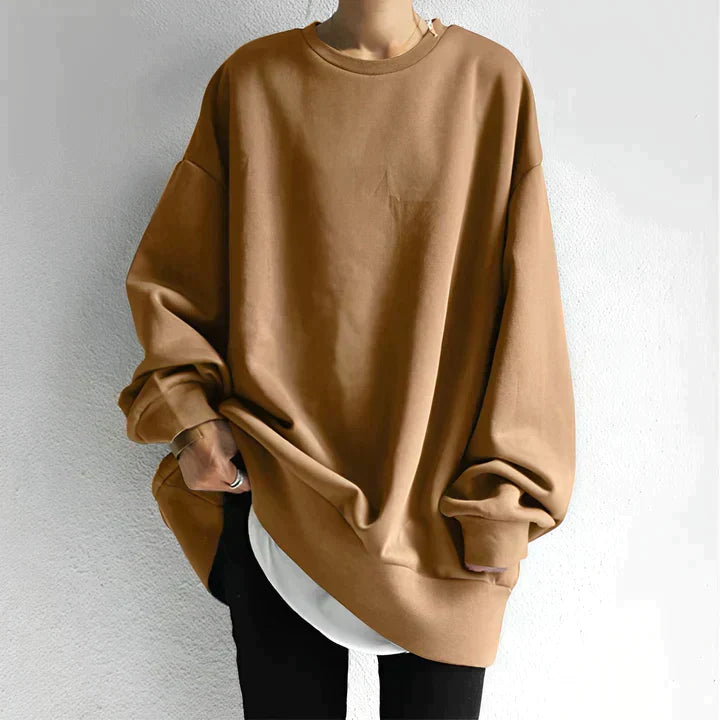 Donna - Felpa girocollo oversize - Vestibilità accogliente