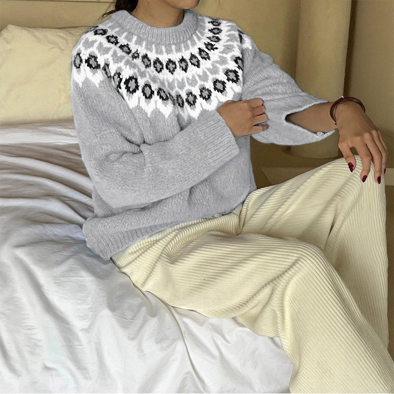 Donna - Maglione lavorato a maglia - Design tradizionale norvegese
