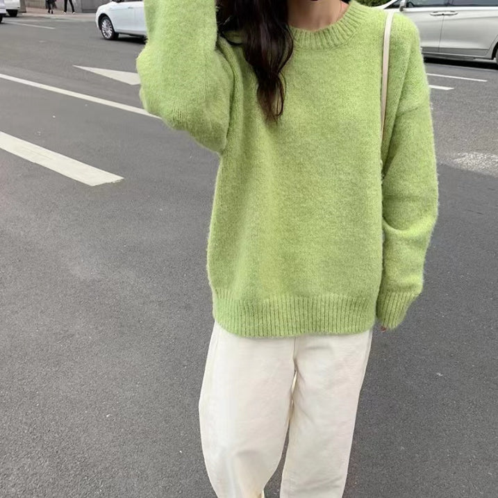 Donna - Accogliente maglia oversize - Collo rotondo