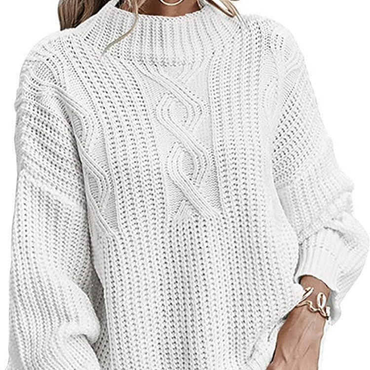 Donna - Elegante maglione in maglia a cavo - Stile moderno