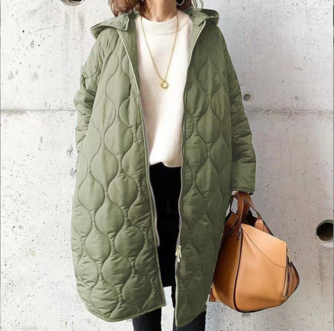 Donna - Cappotto trapuntato con cappuccio - Morbido comfort imbottito