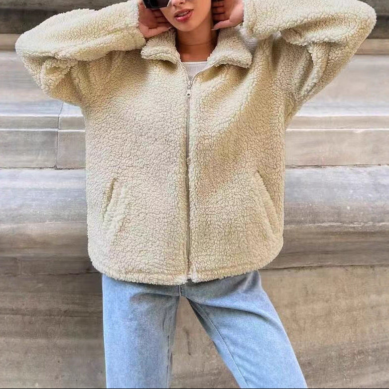 Donna - Giacca in pile con zip - Vestibilità comoda