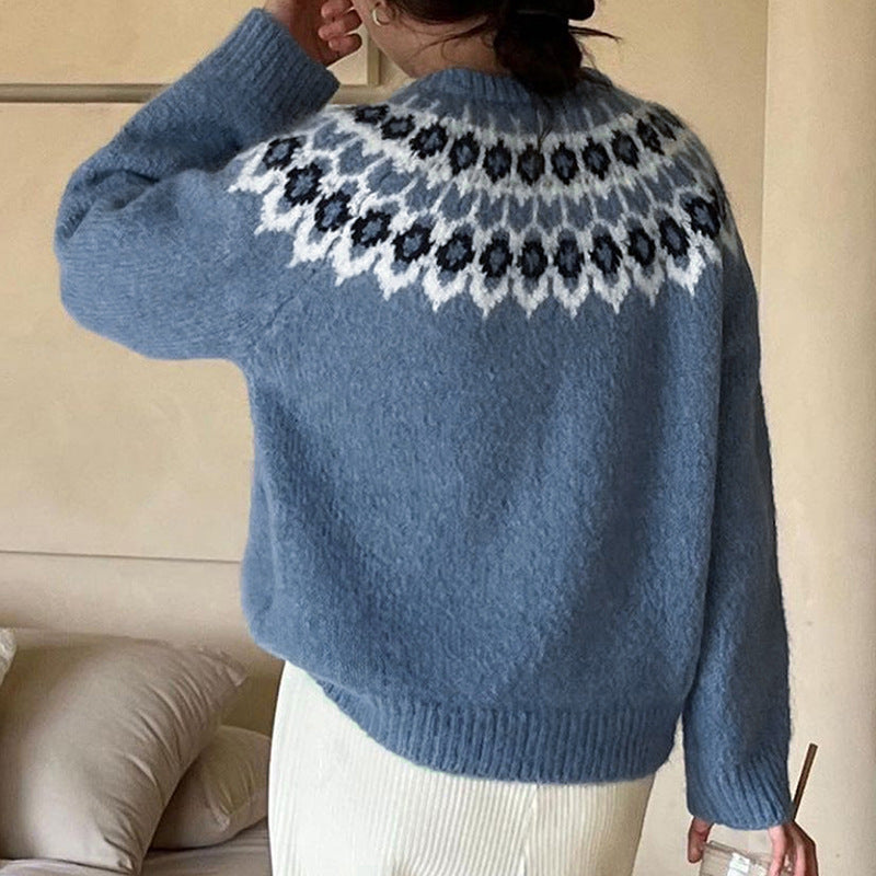 Donna - Maglione lavorato a maglia - Design tradizionale norvegese