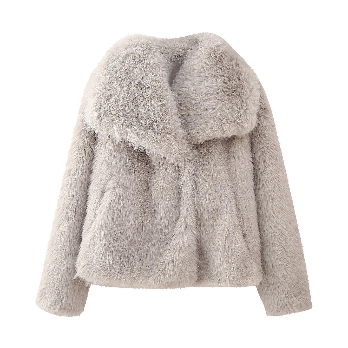 Donna - Giacca invernale in pelliccia sintetica - Capispalla alla moda