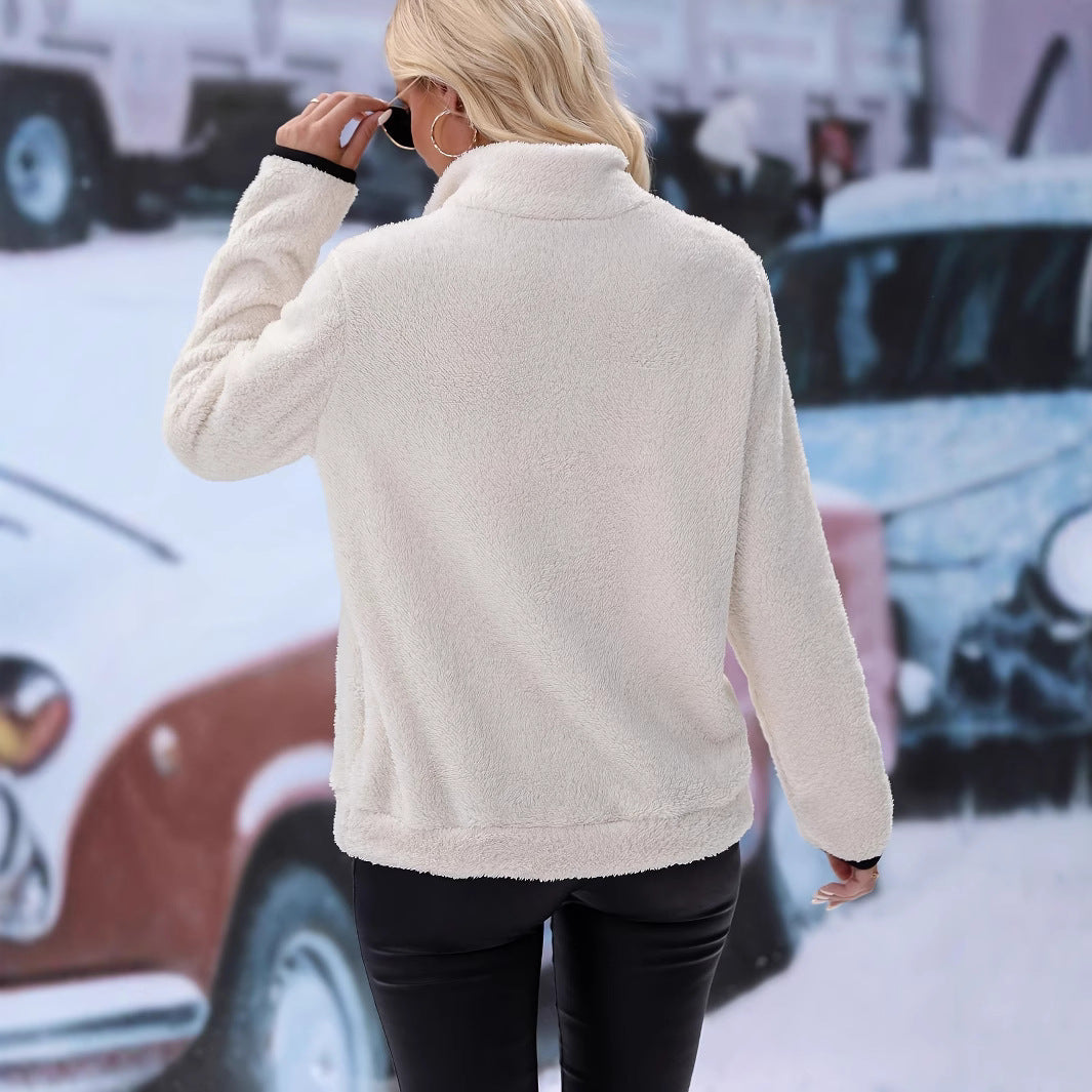 Donna - Maglia in pile - Stand Collar Zip