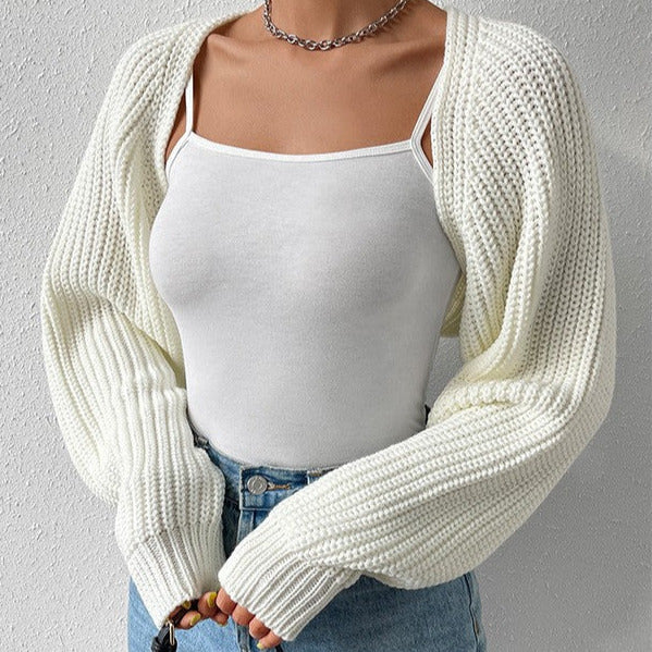 Donna - Cardigan casual a coste - Design a maglia