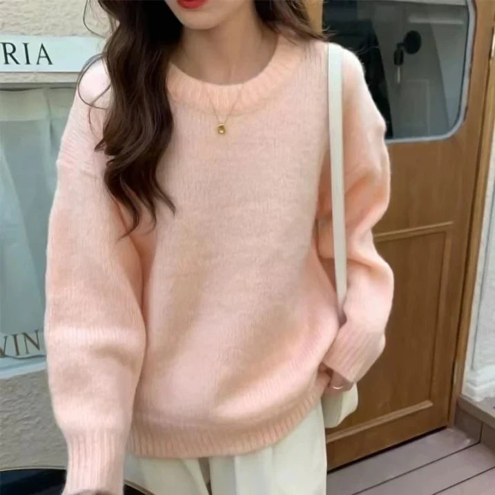 Donna - Accogliente maglia oversize - Collo rotondo