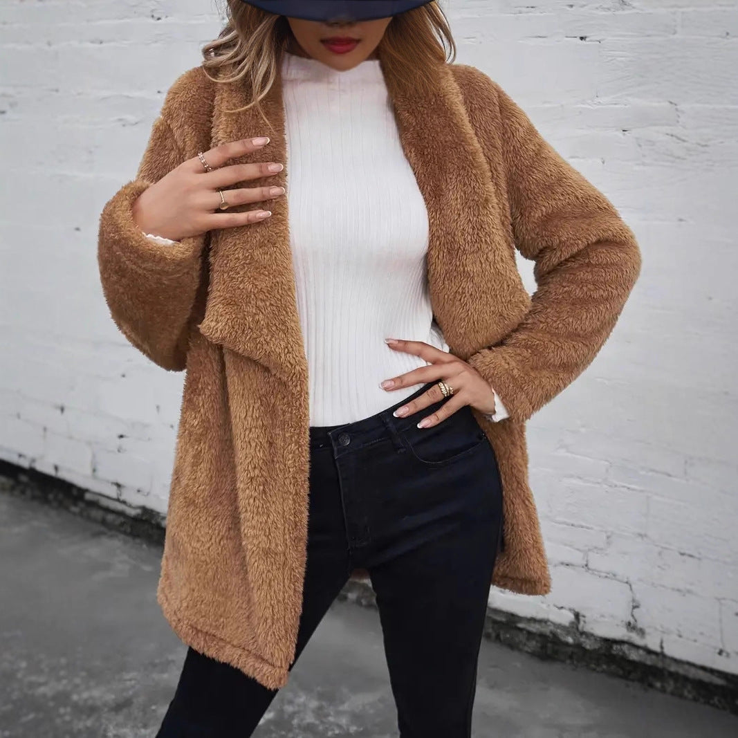 Donna - Morbido cappotto aperto - Morbido cappotto over