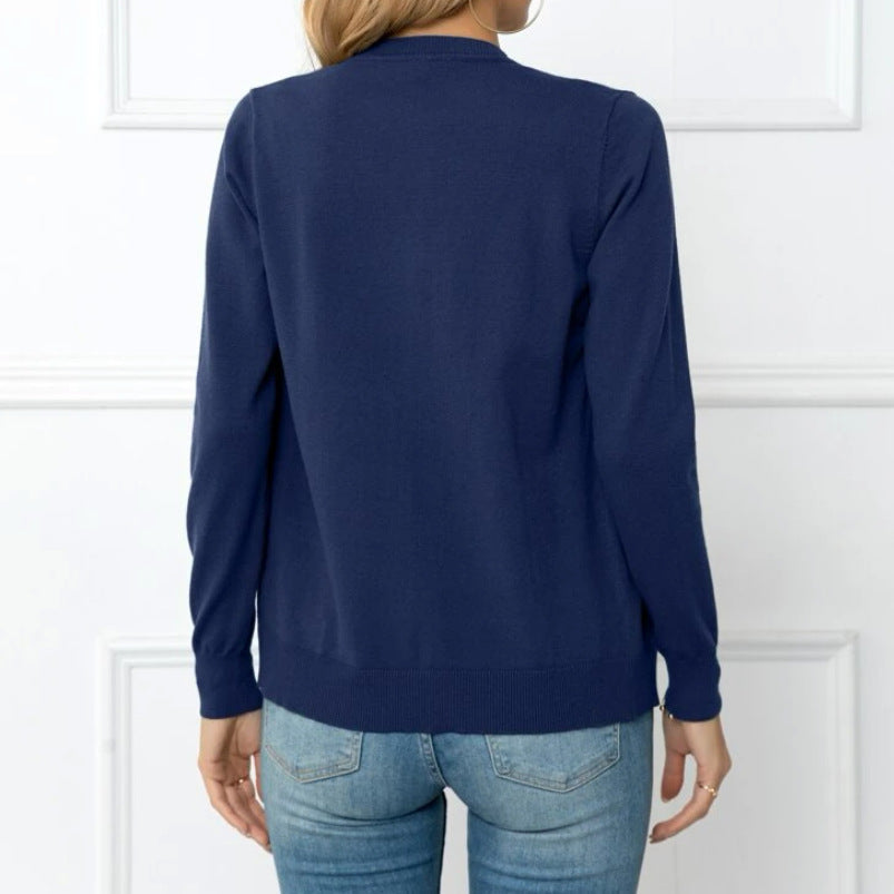 Donna - Cardigan elegante con bottoni sottili