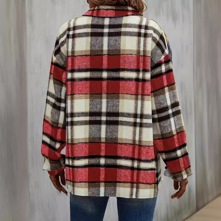 Donna - Giacca con camicia a quadri - Stile casual