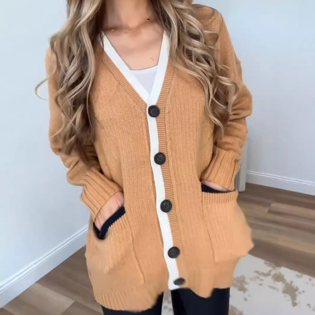 Donna - Cardigan accogliente - Design moderno con bottoni
