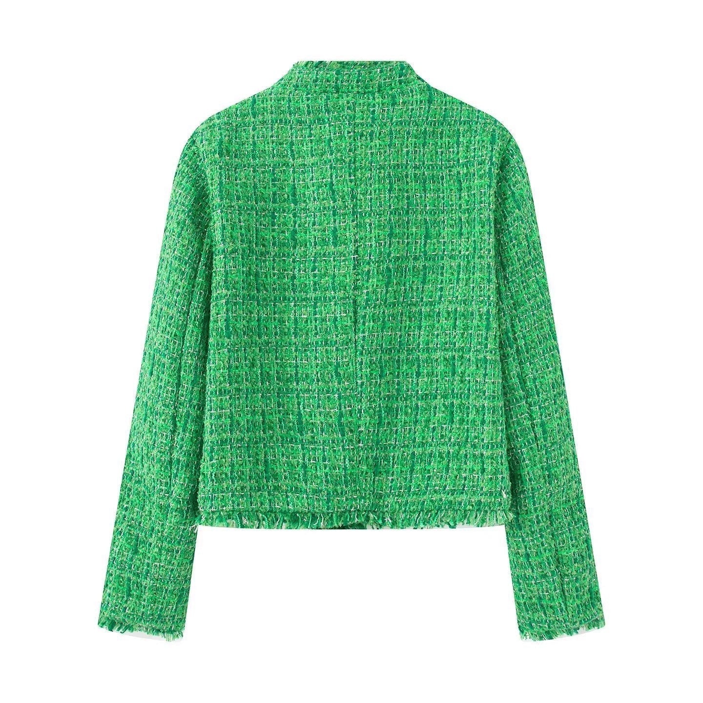 Donna - Giacca corta elegante - Tweed strutturato