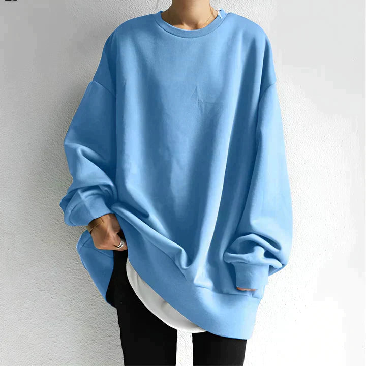 Donna - Felpa girocollo oversize - Vestibilità accogliente
