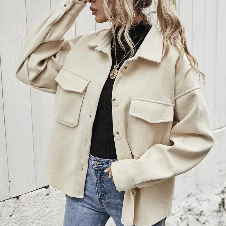 Donna - Giacca oversize con tasche e bottoni