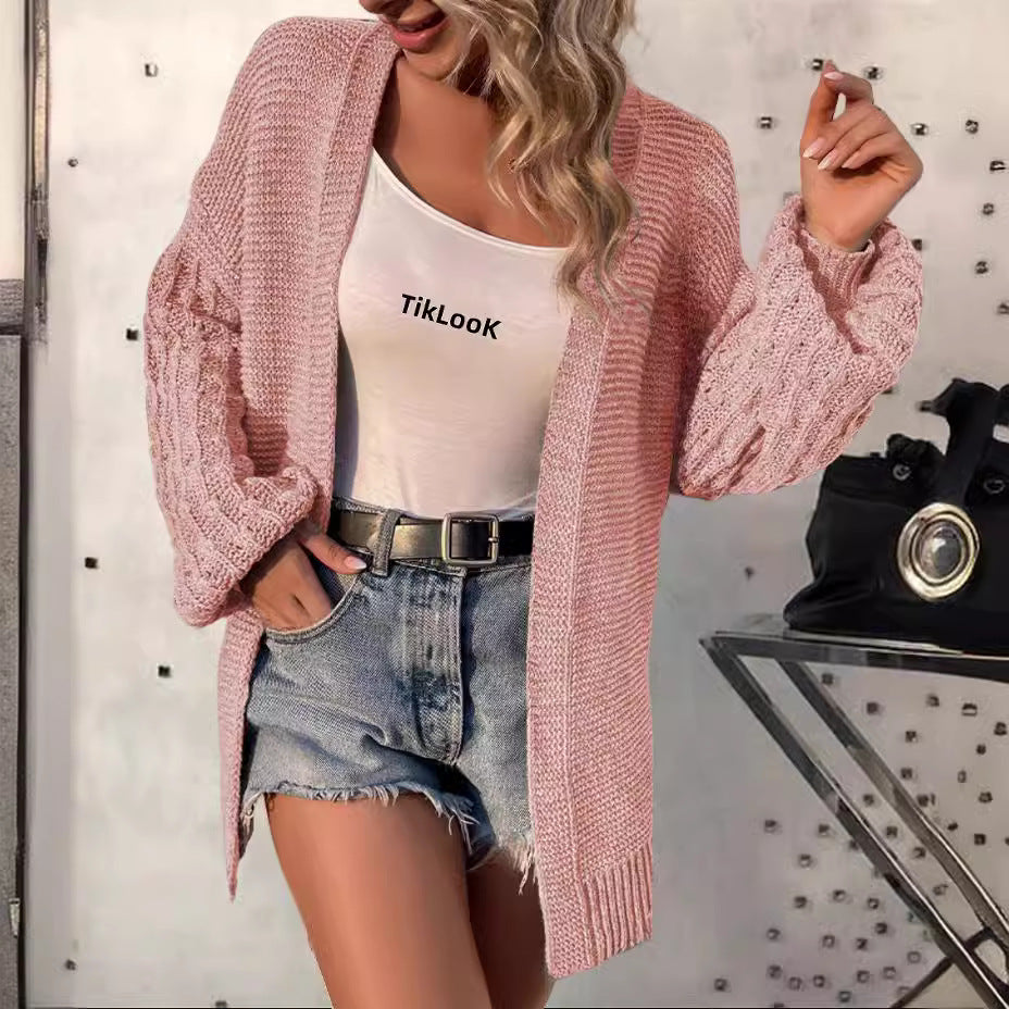 Donna - Cardigan in maglia - Maniche voluminose