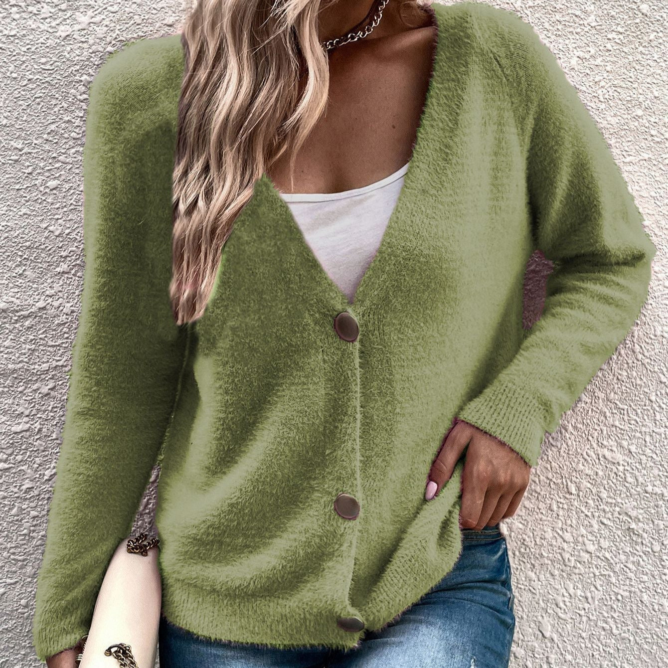 Donna - Cardigan in maglia morbida - Stile casual