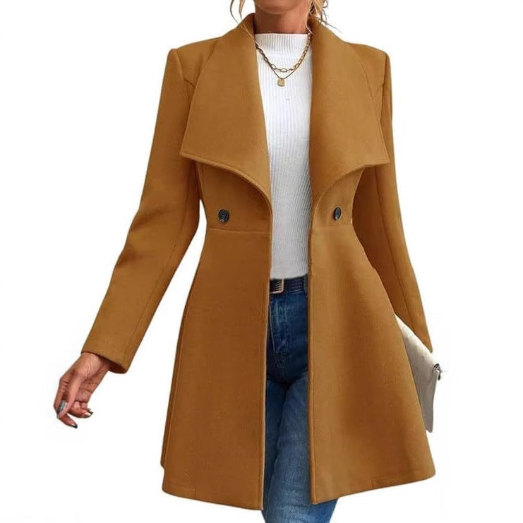 Donna - Giacca di transizione chic con collo ampio